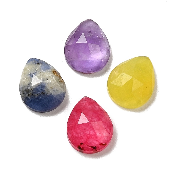 

PandaHall Natural Mixed Stone Cabochons, Teardrop, Faceted, Mixed Dyed and Undyed, 10x8x3.5mm Mixed Stone Teardrop