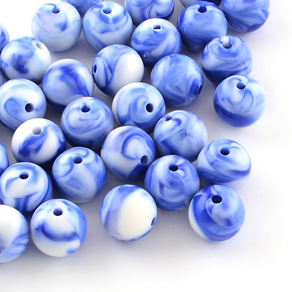 

PandaHall Opaque Acrylic Beads, Round, Royal Blue, 8mm, Hole: 1.5mm, about 1800pcs/500g Acrylic Round Blue