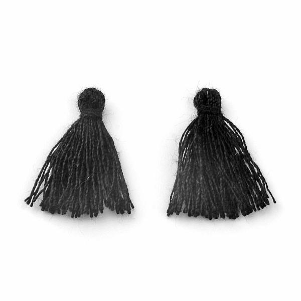 

PandaHall Polycotton(Polyester Cotton) Tassel Pendant Decorations, Black, 18~21x5~6mm Polycotton Black