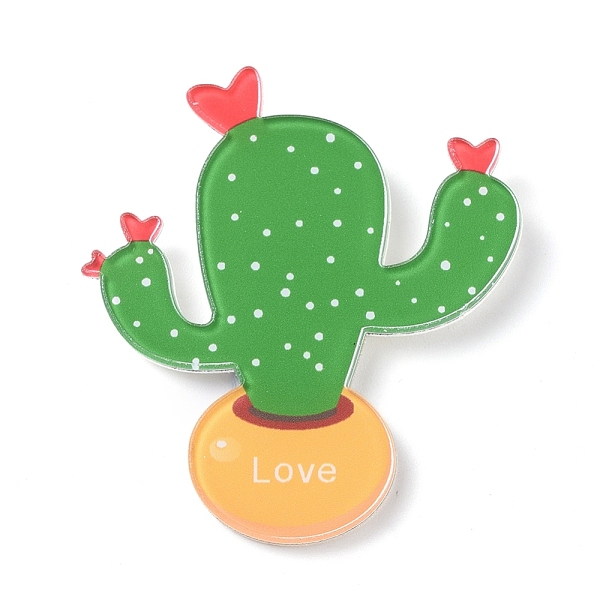 

PandaHall Fridge Magnets Acrylic Decorations, Cactus with Word Love, Green, 50x45x4mm Acrylic Others Green