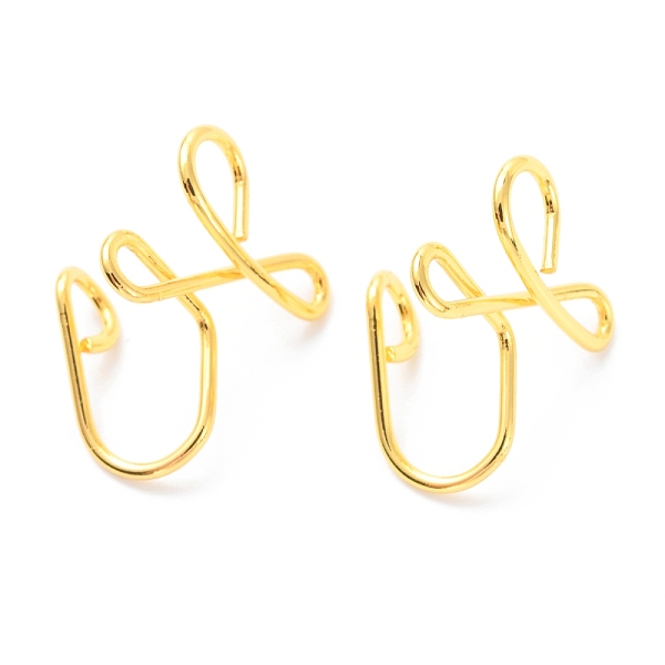 

PandaHall Brass Nose Rings, Nose Cuff Non Piercing, Clip on Nose Ring for Women Men, Golden, 16x14.5x9mm, Hole: 1.5mm Brass