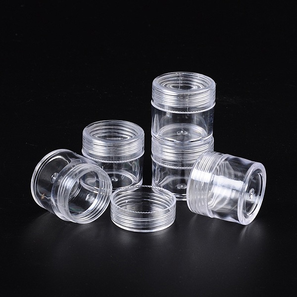 

PandaHall Plastic Bead Containers, Column, Clear, 43x40mm, Capacity: 35ml Plastic Column Clear