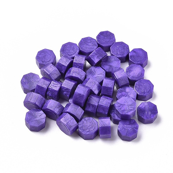

PandaHall Sealing Wax Particles, for Retro Seal Stamp, Octagon, Indigo, 9mm, about 1500pcs/500g Wax Purple