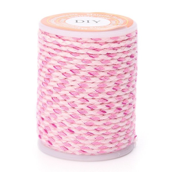 

PandaHall 4-Ply Polycotton Cord Metallic Cord, Handmade Macrame Cotton Rope, for String Wall Hangings Plant Hanger, DIY Craft String..., Pink