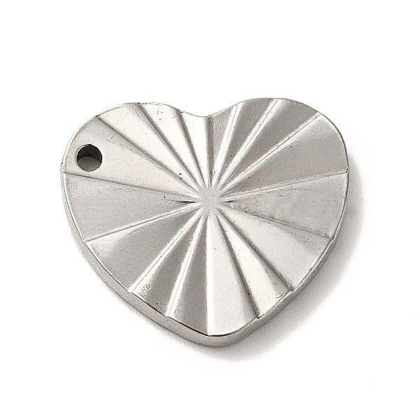 

PandaHall 304 Stainless Steel Pendants, Heart Charm, Stainless Steel Color, 17x19x2mm, Hole: 1.6mm 304 Stainless Steel Heart