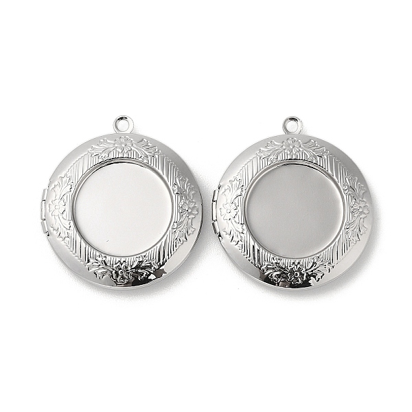 

PandaHall Brass Locket Pendants, Photo Frame Charms for Necklaces, Long-Lasting Plated, Lead Free & Cadmium Free, Flat Round, Platinum...