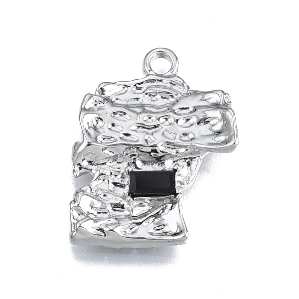 

PandaHall Rack Plating Alloy Pendants, with Rhinestone, Cadmium Free & Nickel Free & Lead Free, Leopard, Platinum, 23x17.5x4mm, Hole: 2mm...