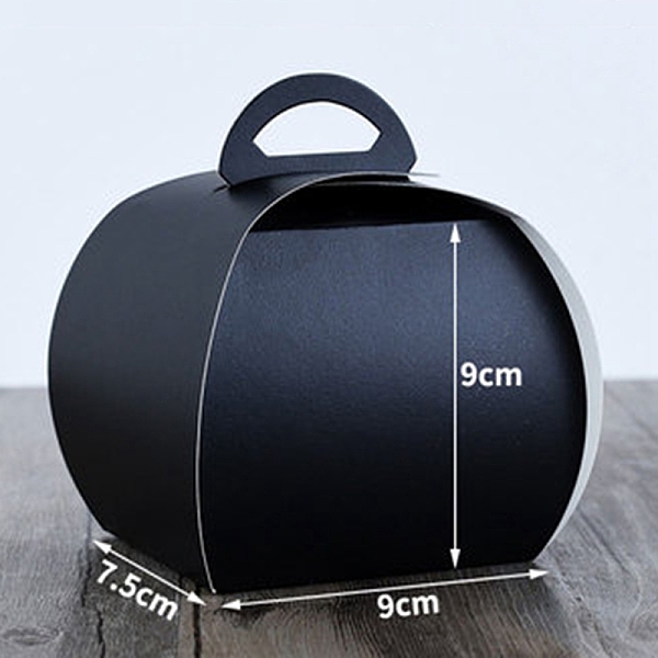 

PandaHall Individual Kraft Paper Cake Boxes, Bakery Single Cake Packing Box, Portable Muffin Cake Mousse Cake Box, Black, 75x90x90mm Paper...