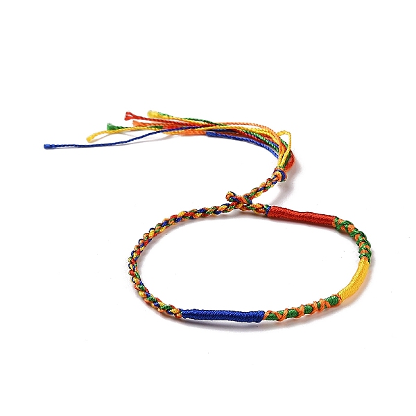 

PandaHall Polyester Braided String Cord Bracelet, Adjustable Friendship Bracelet for Men Women, Colorful, 12-3/8~12-5/8 inch(31.5~32cm)..., Yellow