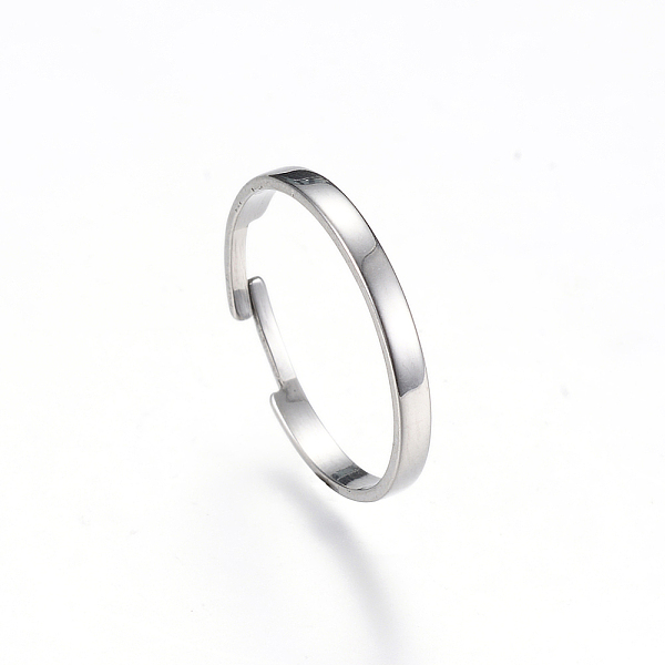 

PandaHall Adjustable 304 Stainless Steel Finger Ring Settings, Stainless Steel Color, 17mm 304 Stainless Steel