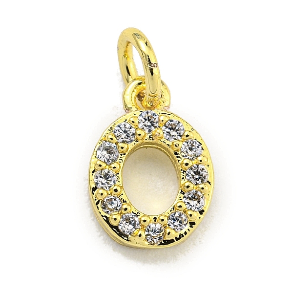

PandaHall Letter Brass Micro Pave Clear Cubic Zirconia Pendants, Jump Ring, Real 18K Gold Plated, Letter O, 8.5x6x1.8mm, Jump Ring: 4x0.9mm...