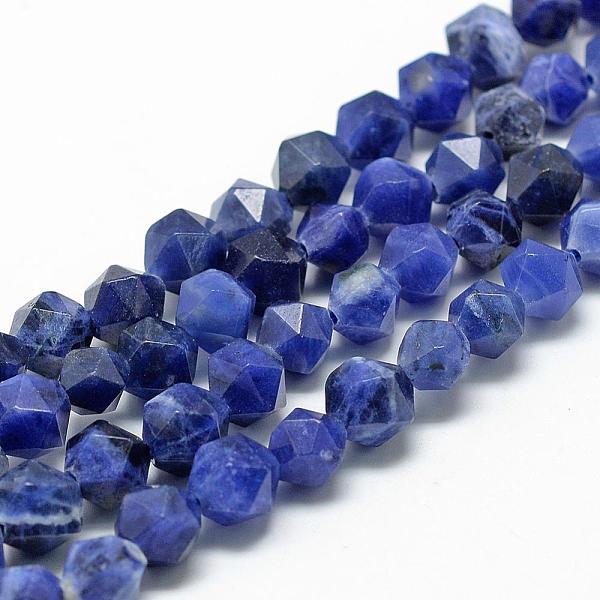 

PandaHall Natural Sodalite Beads Strands, Star Cut Round Beads, Faceted, 8~10x7~8mm, Hole: 1mm, about 46pcs/strand, 14.96 inch Sodalite...