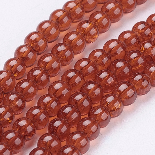 

PandaHall 1 Strand Dark Orange Transparent Crackle Glass Round Beads Strands, 4mm, Hole: 1.1~1.3mm, about 200pcs/strand, 31.4 inch Glass...