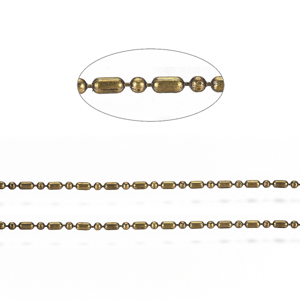 

PandaHall Brass Ball Chains, Ball & Bar Faceted Beaded Chains, Long-Lasting Plated, Soldered, with Spool, Cadmium Free & Nickel Free & Lead...