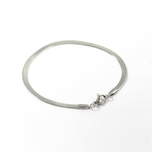 

PandaHall 304 Stainless Steel Bracelets, Herringbone Chain Bracelets, with Lobster Claw Clasps, Stainless Steel Color, 180x3x0.5mm(7.08...