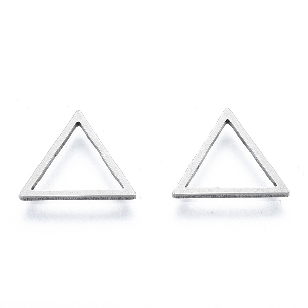 

PandaHall 201 Stainless Steel Linking Rings, Triangle, Stainless Steel Color, 12x13.5x1mm, Inner Diameter: 7.5x8.5mm 201 Stainless Steel...