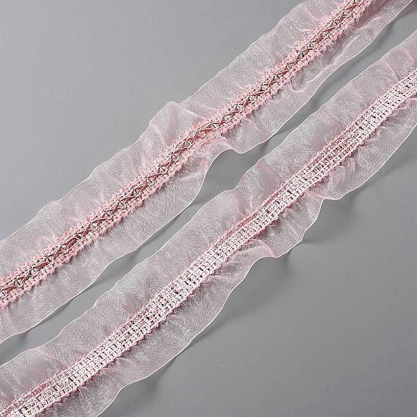 

PandaHall Polyester Pleated Lace Trim, Curtain Decoration, Costume Accessories, Pink, 2-1/8 inch(55mm), about 12.58 Yards(11.5m)/Card...