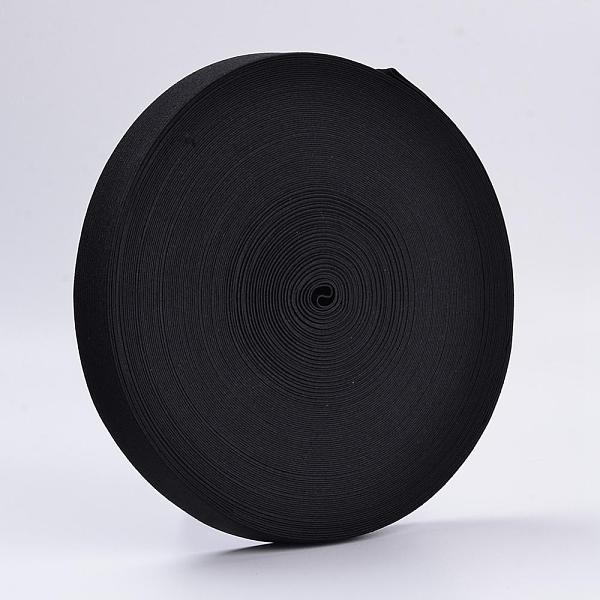 

PandaHall Flat Elastic Rubber Cord/Band, Webbing Garment Sewing Accessories, Black, 38mm, 5m/roll Elastic Fibre Flat Black