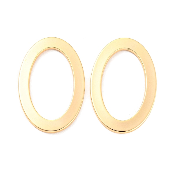 

PandaHall Brass Linking Rings, Oval Connector, Real 18K Gold Plated, 24.5x16x1mm, Inner Diameter: 18.5x10.5mm Brass Oval
