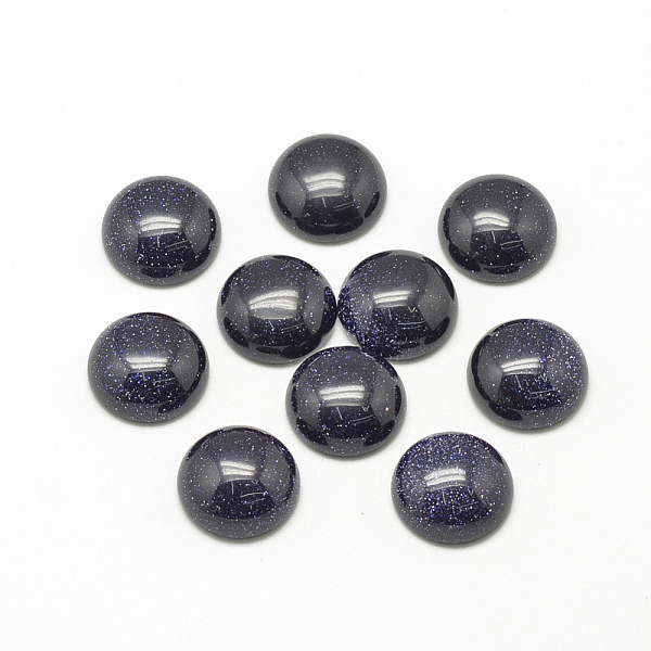 

PandaHall Synthetic Blue Goldstone Cabochons, Dyed, Half Round/Dome, 16x6mm Blue Goldstone Half Round