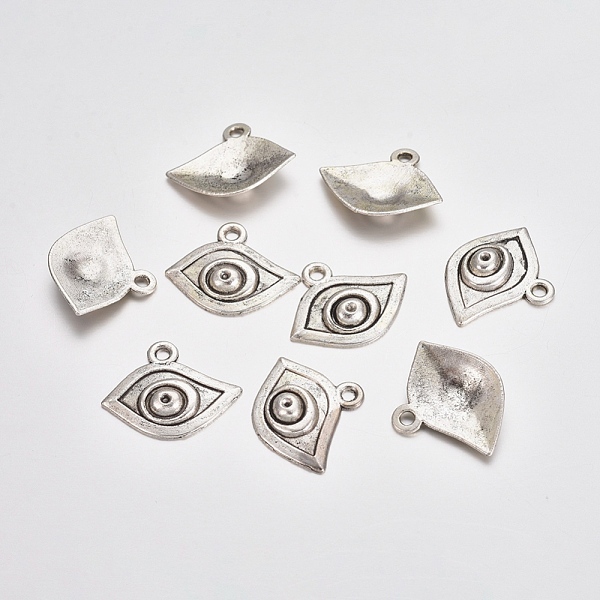 

PandaHall Tibetan Style Alloy Pendants, Eye, Antique Silver, 18x21.5x3mm, Hole: 1.8mm Alloy Eye Green