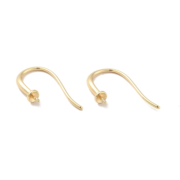 

PandaHall Rack Plating Brass Earring Hooks, for Half Drilled Beads, Long-Lasting Plated, Cadmium Free & Lead Free, Real 14K Gold Plated...