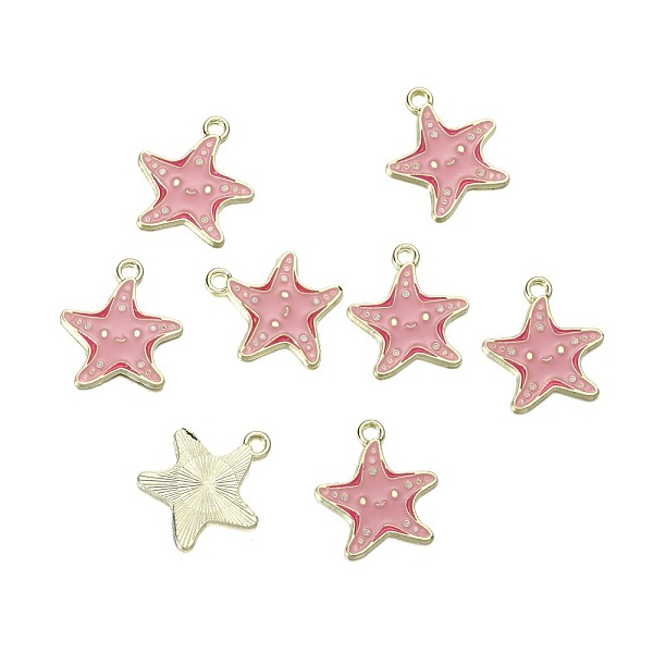 

PandaHall Alloy Enamel Pendants, Golden, Starfish, 19x17mm Alloy+Enamel Starfish