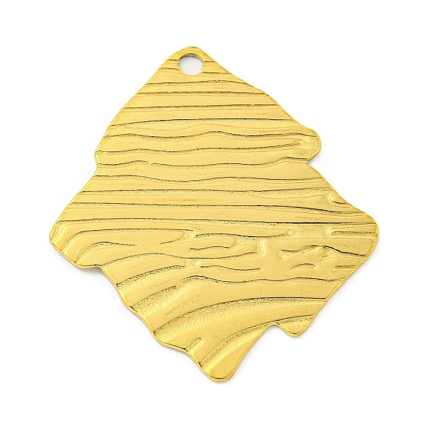 

PandaHall Ion Plating(IP) 304 Stainless Steel Pendants, Irregular Rhombus Charm, Real 18K Gold Plated, 35.5x32x1mm, Hole: 2mm 304 Stainless...