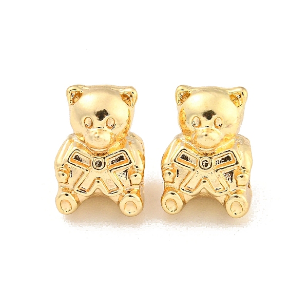 

PandaHall Rack Plating Alloy European Beads, Large Hole Beads, Cadmium Free & Nickel Free & Lead Free, Bear, Golden, 14x10x9mm, Hole: 5mm...