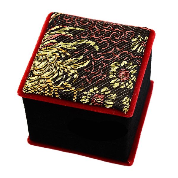 Chinoiserie Jewelry Boxes Embroidered Silk Pendant Necklace Boxes For Gifts Wrapping