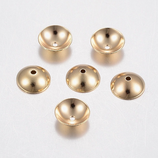 

PandaHall 304 Stainless Steel Bead Caps, Apetalous, Golden, 6x2mm, Hole: 0.8mm 304 Stainless Steel
