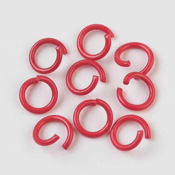 

PandaHall Iron Jump Rings, Open Jump Rings, Red, 17 Gauge, 8~8.5x1.2mm, Inner Diameter: 5~6mm Iron Red