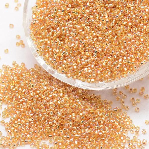 

PandaHall 6/0 Round Glass Seed Beads, Grade A, Silver Lined Square Hole, Transparent Colours Rainbow, Navajo White, 3.6~4.0mm, Hole: 1.2mm..., Orange