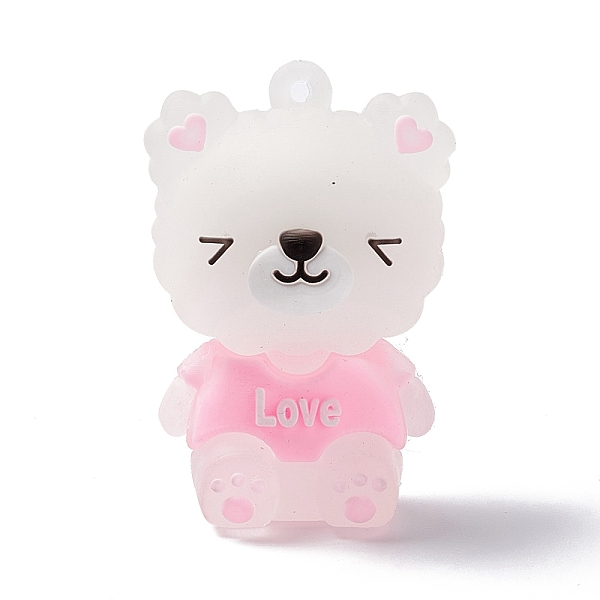 

PandaHall PVC Plastic Cartoon Pendants, for DIY Keychain Making, Bear Pattern, 46x31x24mm, Hole: 2mm PVC Bear