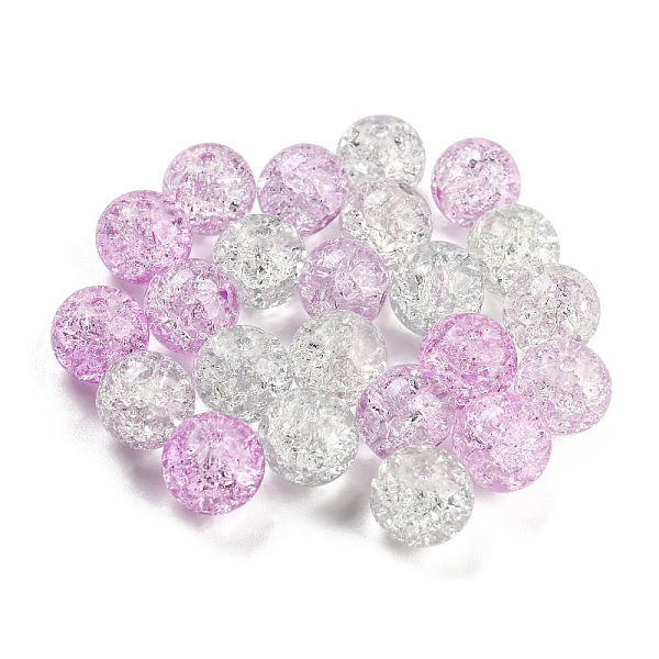

PandaHall Spray Painted Crackle Glass Beads, Round, Gradient Color, Violet, 10.5mm, Hole: 1.5~1.6mm, about 166pcs/500g Glass Round Purple