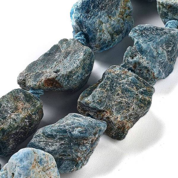 

PandaHall Raw Rough Natural Apatite Beads Strands, Nuggets, 19~28x15~26x14~22mm, Hole: 3.7mm, about 16pcs/strand, 16.73''(42.5cm) Apatite...