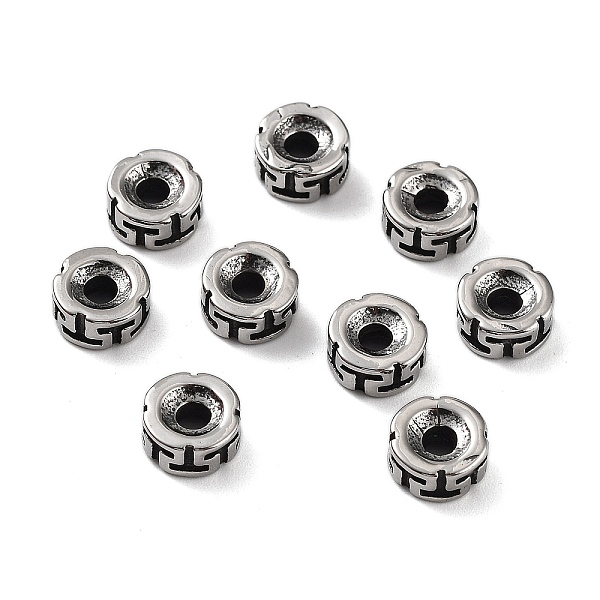 

PandaHall 316 Surgical Stainless Steel Beads, Column, Antique Silver, 8x4mm, Hole: 2.4mm 316 Surgical Stainless Steel Column