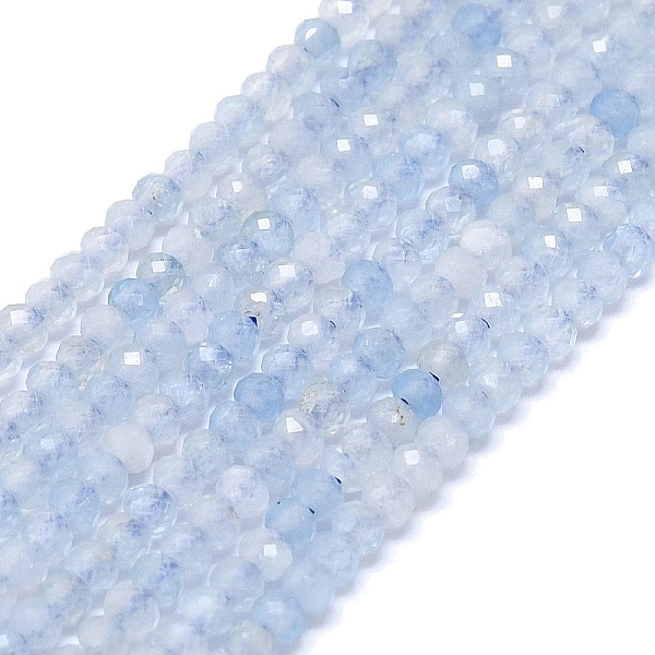 

PandaHall Natural Aquamarine Beads Strands, Faceted, Rondelle, 2~2.5x2mm, Hole: 0.5mm, about 223~226pcs/strand, 14.96~15.16 inch(38~38.5cm)...