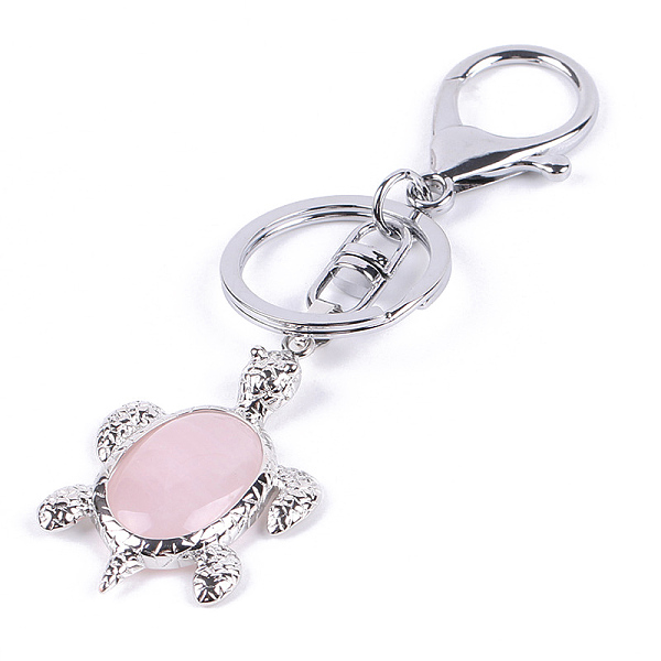 

PandaHall Natural Rose Quartz Sea Turtle Pendant Keychains, with Alloy Findings, for Car Bag Accessories Pendant, 11.2x3.1cm Rose Quartz...