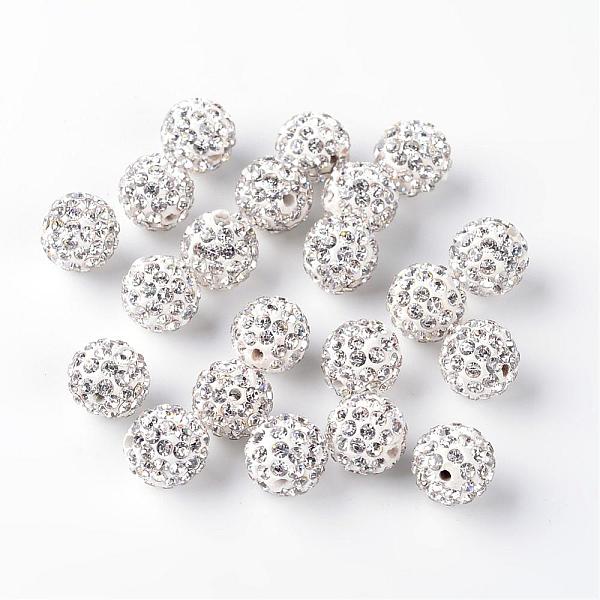 

PandaHall Polymer Clay Rhinestone Beads, Pave Disco Ball Beads, Grade A, Crystal, PP13(1.9~2mm), 10mm, Hole: 1.5mm Polymer Clay+Glass..., Clear
