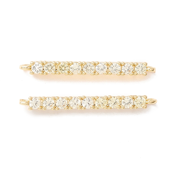 

PandaHall Rack Plating Brass Micro Pave Cubic Zirconia Connestor Charms, Long-Lasting Plated, Real 18K Gold Plated, Cadmium Free & Nickel..., Clear