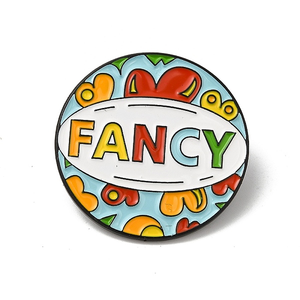 

PandaHall Cartoon Heart Flower Enamel Pins, Black Alloy Brooch for Backpack Clothes, Flat Round, Colorful, 30x2mm Alloy+Enamel Flat Round