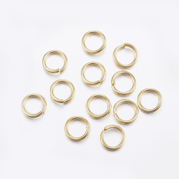

PandaHall 304 Stainless Steel Open Jump Rings, Real 24K Gold Plated, 12 Gauge, 15x2mm, Inner Diameter: about 11mm 304 Stainless Steel