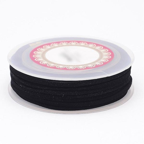 

PandaHall Faux Suede Cord, Faux Suede Lace, Black, 3x1.5mm, about 5.46 yards(5m)/roll Faux Suede Black