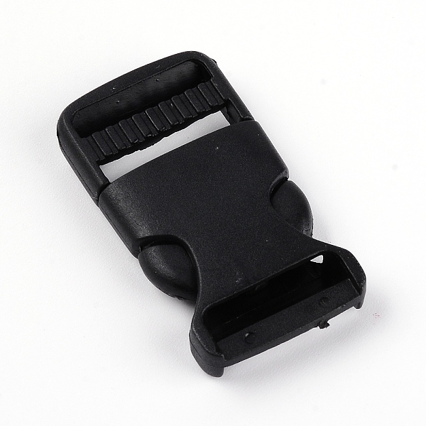 

PandaHall Nylon Side Release Buckles, Survival Bracelet Clasps, Black, 57x30x9.5mm, Hole: 5x25mm Plastic Black