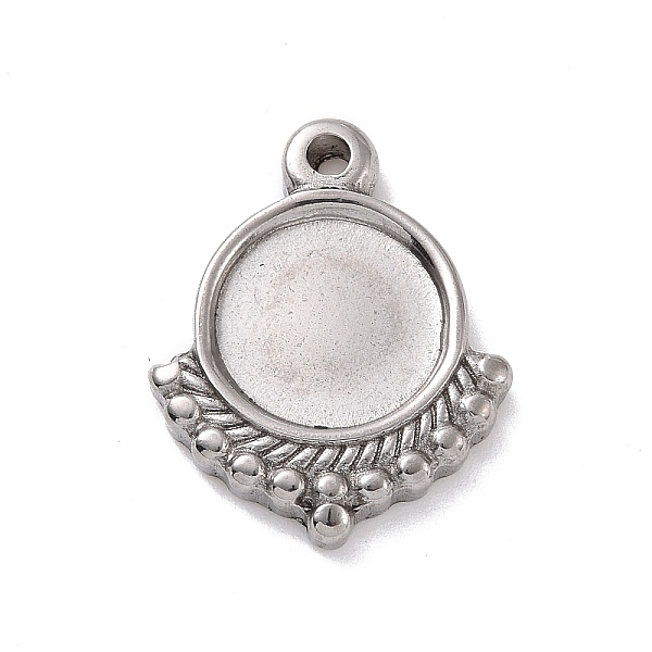

PandaHall 304 Stainless Steel Pendant Cabochon Settings, Fan, Stainless Steel Color, Tray: 10mm, 19.5x15.5x2.5mm, Hole: 1.5mm 304 Stainless...