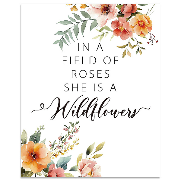 

PandaHall arricraft 1 Pc Inspirational Quote Poster Paper, She Is a Wildflower Wall Art Unframed Positive Quotes Picture Print Artwork...