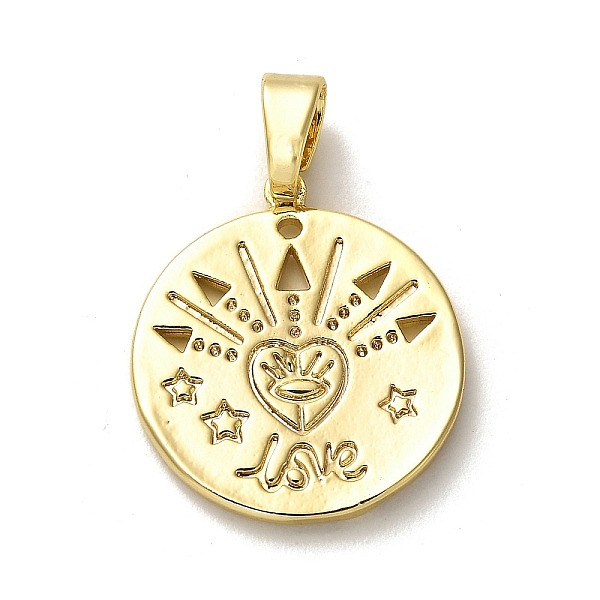 

PandaHall Brass Pendants, Long-Lasting Plated, Flat Round, Golden, 20x1.5mm, Hole: 6.5x4mm Brass Flat Round