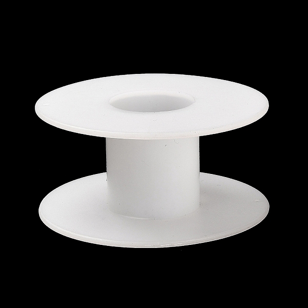 

PandaHall Plastic Empty Spools for Wire, Thread Bobbins, White, 6.9x3.3cm Plastic White