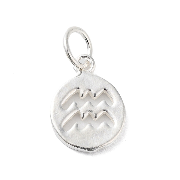 

PandaHall 925 Sterling Silver Constellations Charms, with Jump Rings, Silver Color Plated, Aquarius, 12x9x1.5mm, Hole: 3.5mm Sterling Silver...